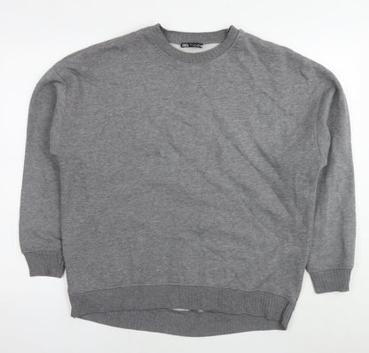Zara Womens Grey Polyester Pullover Sweatshirt Size S Pullover