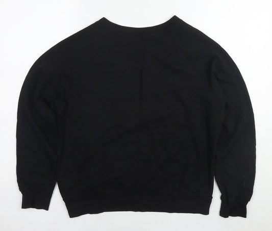 Womens UK Size M Divided by H&M Black Pullover Sweatshirt