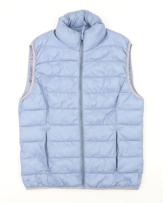 b.young Womens Blue Gilet Waistcoat Size M Zip