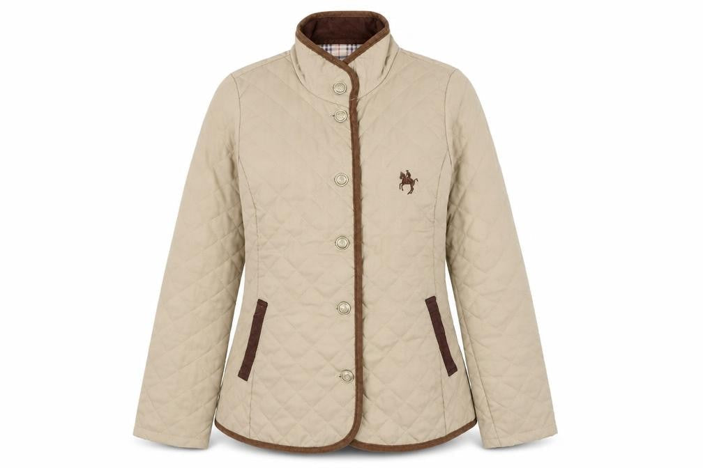 Womens UK Size M Sandwich Beige Quilted Coat