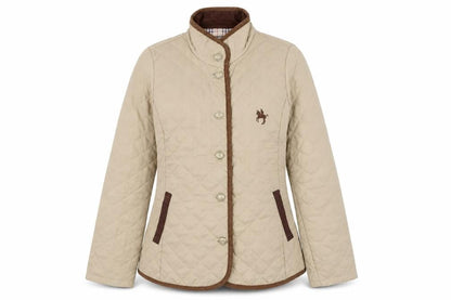 Womens UK Size M Sandwich Beige Quilted Coat
