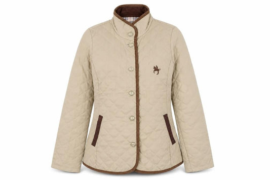 Womens UK Size M Sandwich Beige Quilted Coat