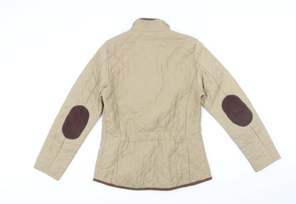 Womens UK Size M Sandwich Beige Quilted Coat