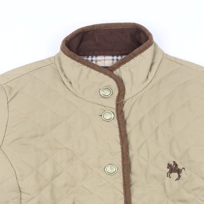 Womens UK Size M Sandwich Beige Quilted Coat