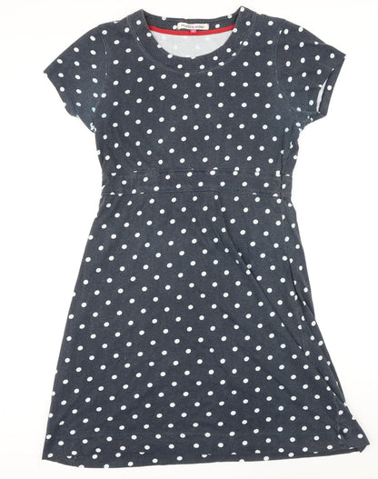 Mudd&Water Womens Blue Polka Dot 100% Cotton A-Line Size 14 Scoop Neck