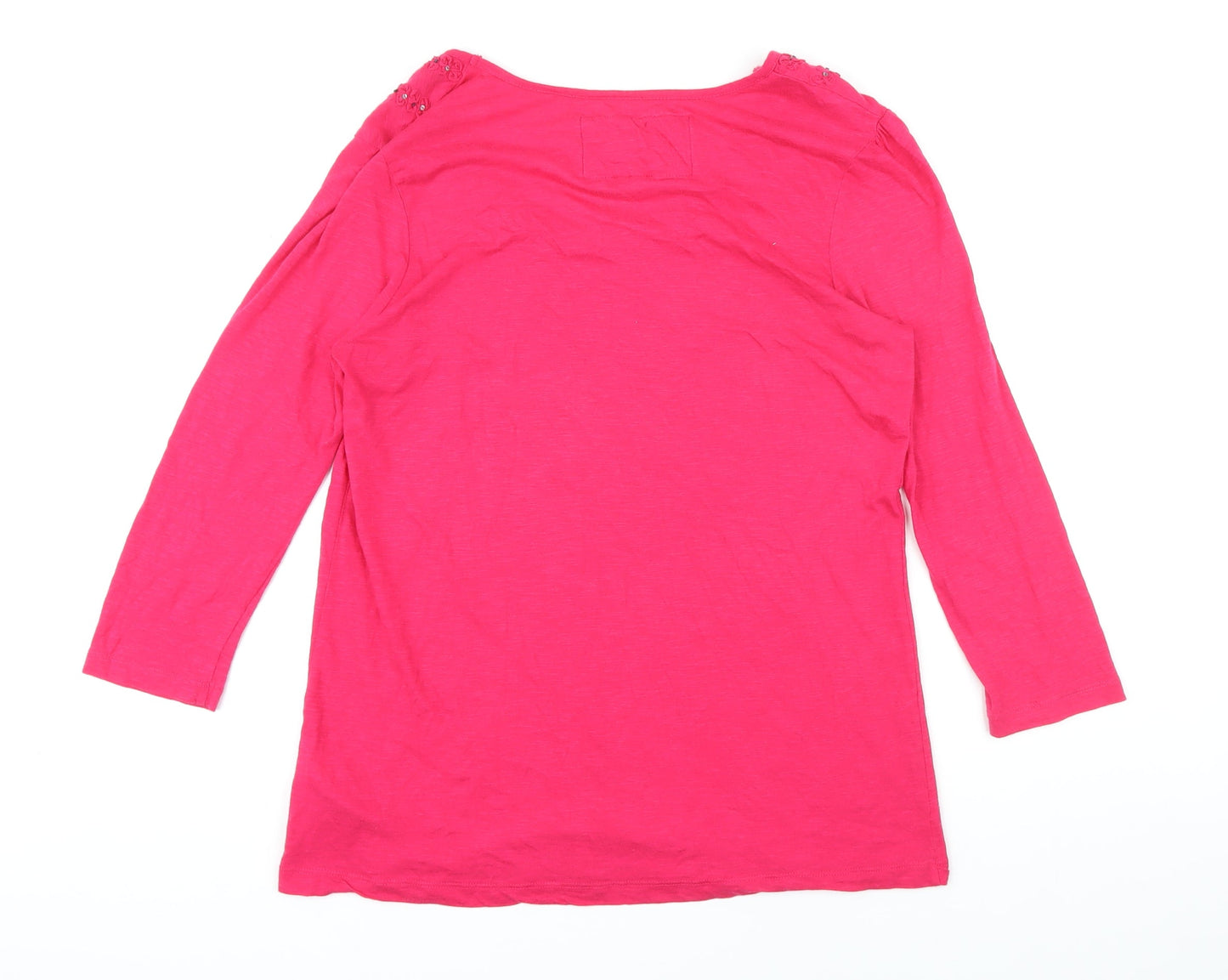 Womens UK Size 16 Rocha John Rocha Pink Basic T-Shirt