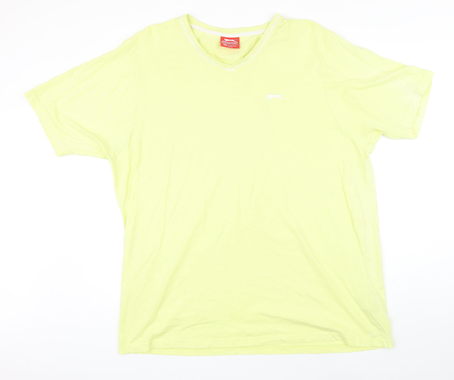 Womens UK Size 2XL Slazenger Yellow Basic T-Shirt