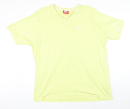 Womens UK Size 2XL Slazenger Yellow Basic T-Shirt