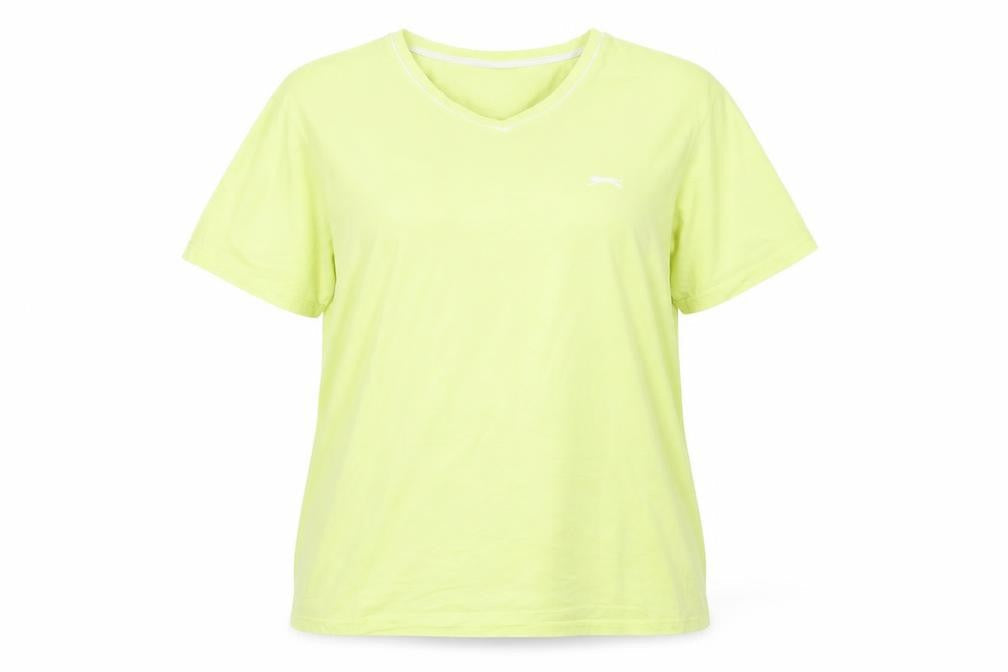 Womens UK Size 2XL Slazenger Yellow Basic T-Shirt