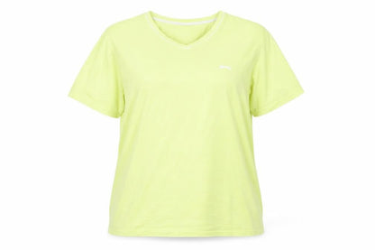 Womens UK Size 2XL Slazenger Yellow Basic T-Shirt