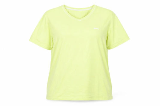 Womens UK Size 2XL Slazenger Yellow Basic T-Shirt