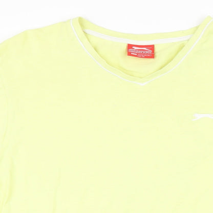 Womens UK Size 2XL Slazenger Yellow Basic T-Shirt