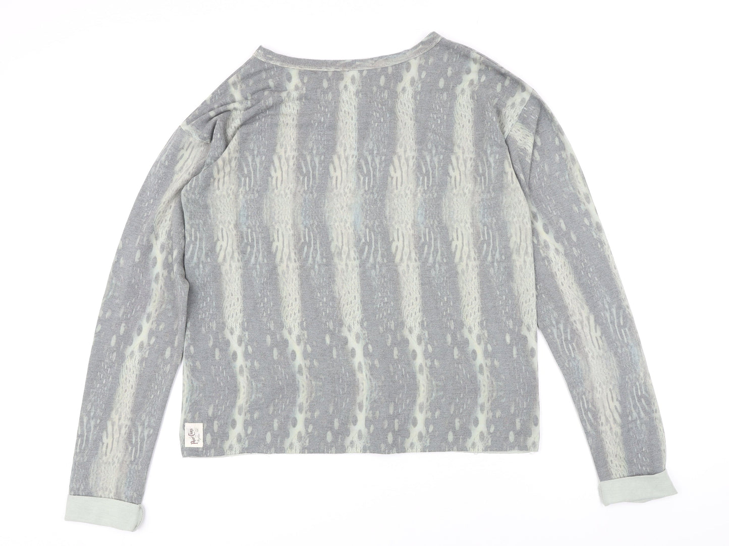 A Postcard From Brighton Womens Multicoloured Animal Print Polyester Basic T-Shirt Size M Boat Neck