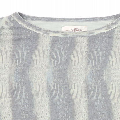 A Postcard From Brighton Womens Multicoloured Animal Print Polyester Basic T-Shirt Size M Boat Neck
