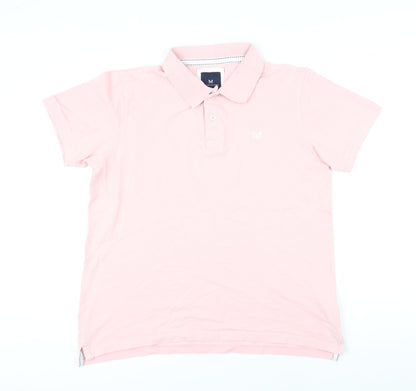 Womens UK Size L Crew Clothing Orange Basic Polo