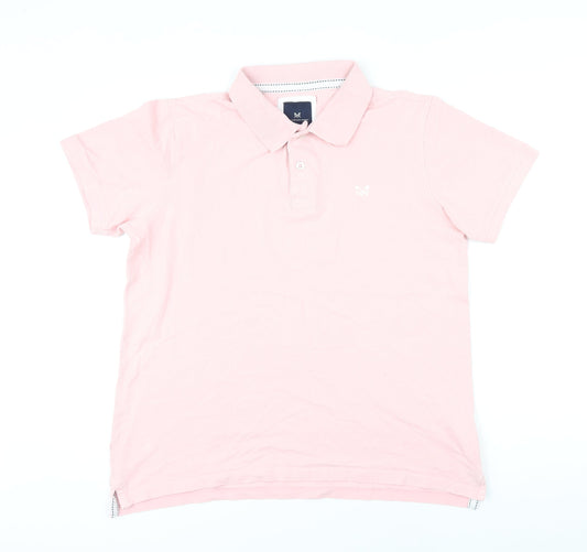 Crew Clothing Womens Orange 100% Cotton Basic Polo Size L Collared