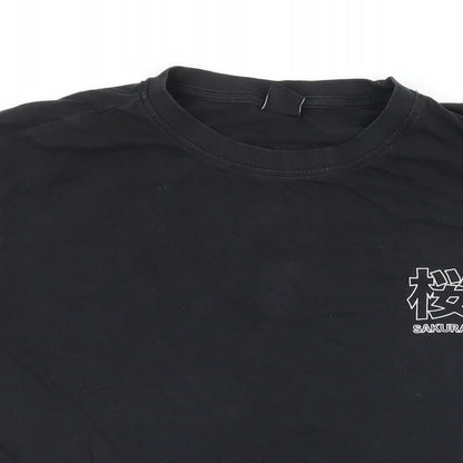 ONLY & SONS Mens Black Cotton Blend T-Shirt Size M Round Neck