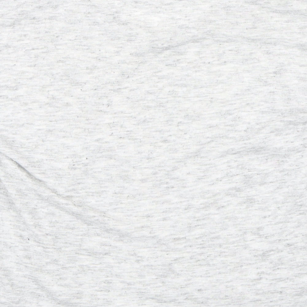 Savannah Miller Womens Grey Polyester Basic T-Shirt Size 8 Boat Neck