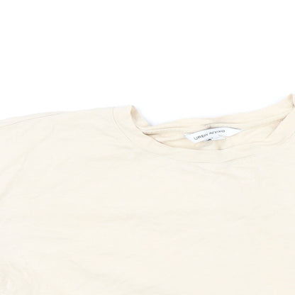 Womens UK Size 10 Urban Revivo Beige Cropped T-Shirt