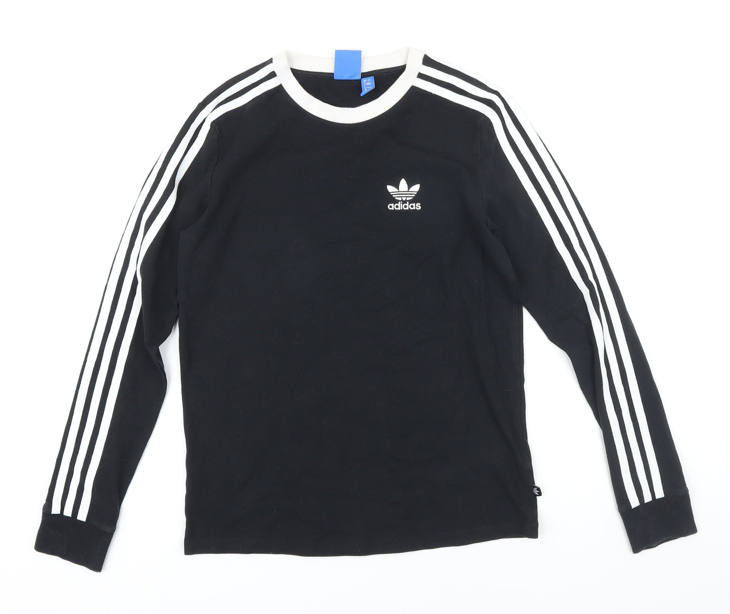 Addidas Womens Black Cotton Basic T-Shirt Size 8 Round Neck