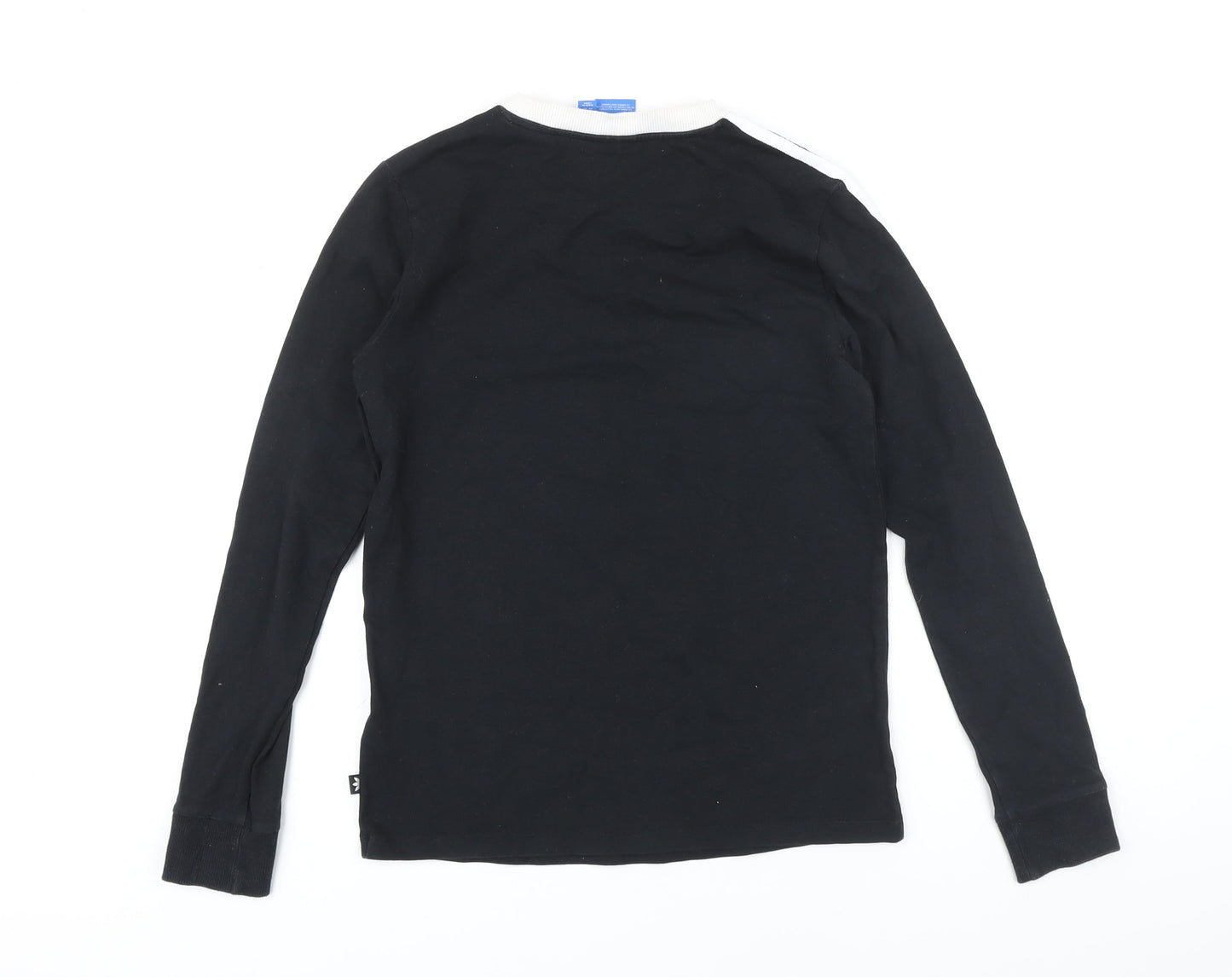 Addidas Womens Black Cotton Basic T-Shirt Size 8 Round Neck