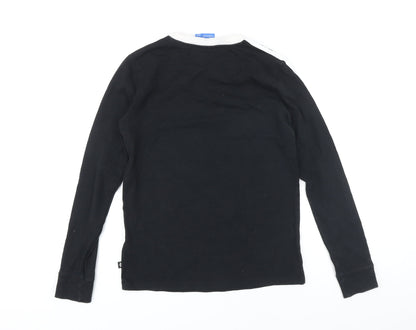 Addidas Womens Black Cotton Basic T-Shirt Size 8 Round Neck