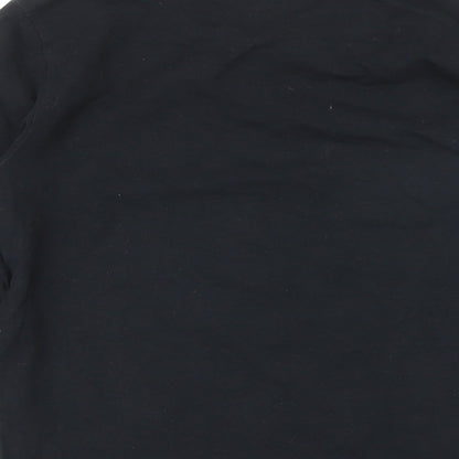 Addidas Womens Black Cotton Basic T-Shirt Size 8 Round Neck