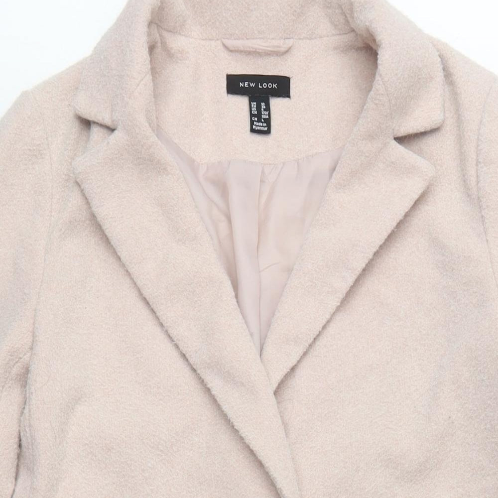 Womens UK Size 8 New Look Beige Overcoat