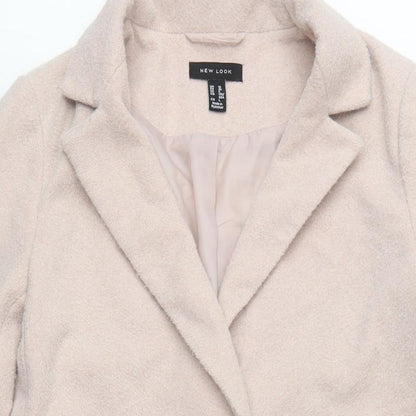 Womens UK Size 8 New Look Beige Overcoat