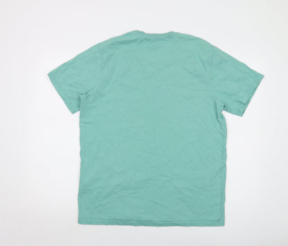 Levi's Mens Green Cotton T-Shirt Size L Crew Neck