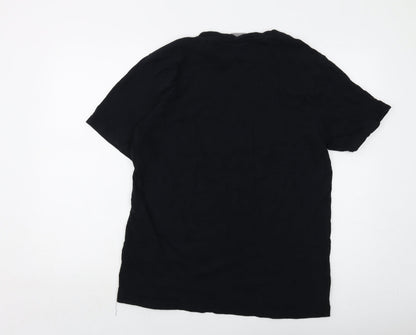 Penn Sport Mens Black Cotton T-Shirt Size M Crew Neck