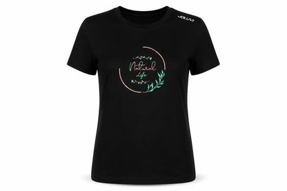 Joluvi Womens Black Cotton Basic T-Shirt Size M Crew Neck