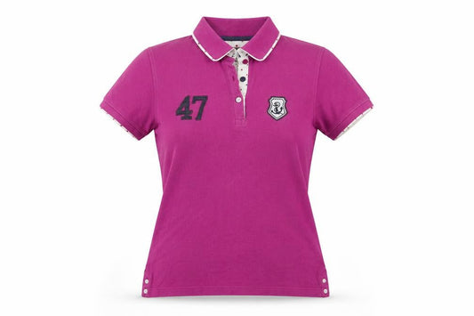 Hazy Blue Womens Purple Cotton Basic Polo Size 10 Collared