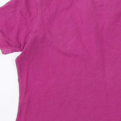 Hazy Blue Womens Purple Cotton Basic Polo Size 10 Collared