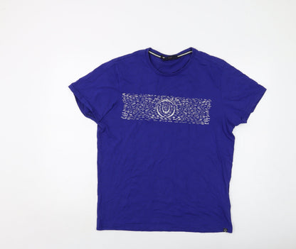 Mens UK Size L Duck and Cover Blue  T-Shirt