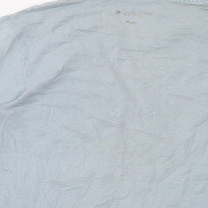 Red Herring Mens Blue Cotton T-Shirt Size 2XL Crew Neck