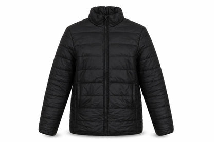 BKFF Womens Black Puffer Jacket Jacket Size 12 Zip
