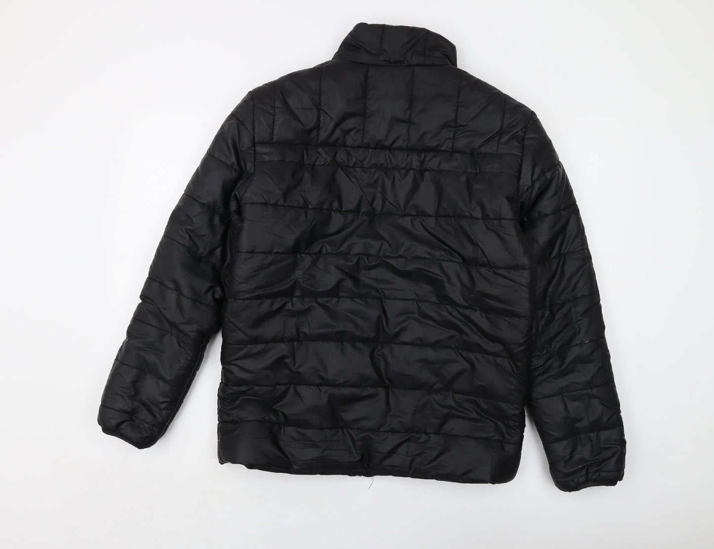 BKFF Womens Black Puffer Jacket Jacket Size 12 Zip