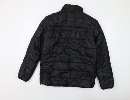 BKFF Womens Black Puffer Jacket Jacket Size 12 Zip