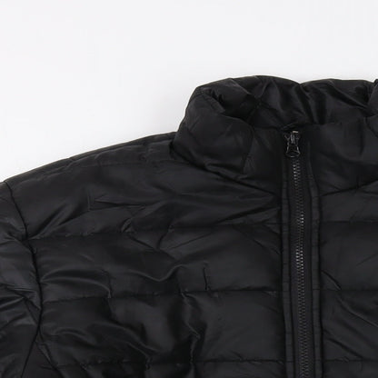 BKFF Womens Black Puffer Jacket Jacket Size 12 Zip