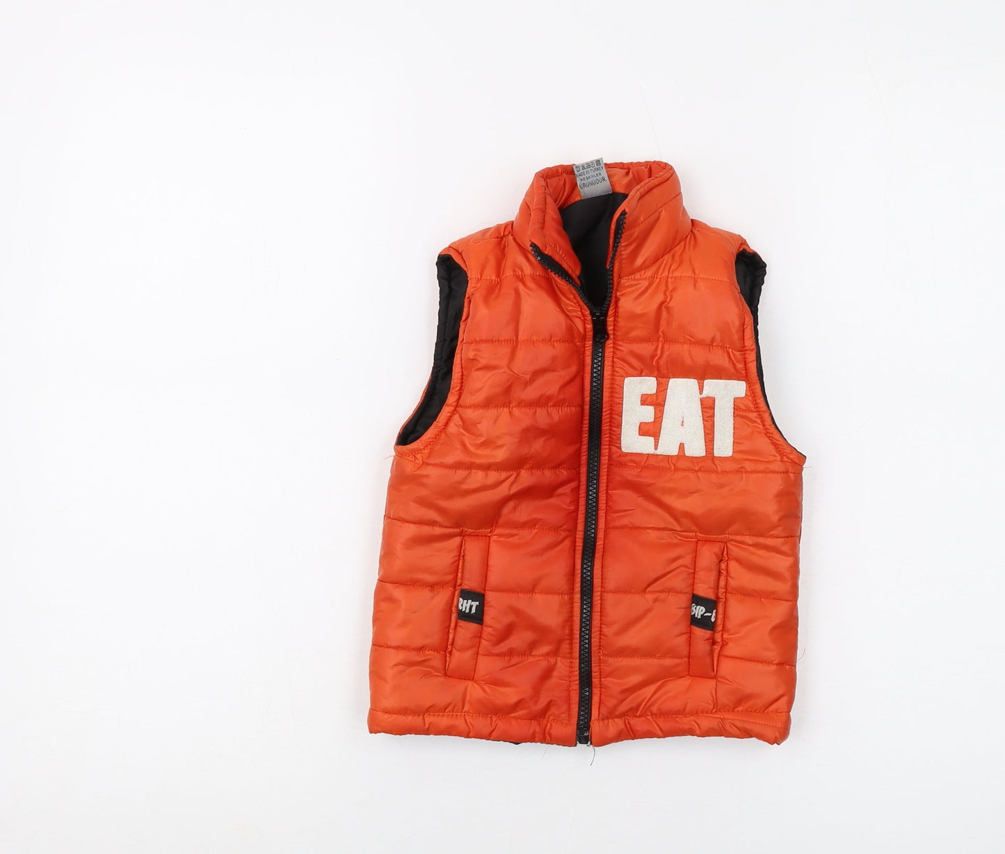 Mincirik Boys Orange Gilet Waistcoat Size 4 Years Zip