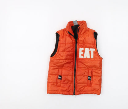 Mincirik Boys Orange Gilet Waistcoat Size 4 Years Zip