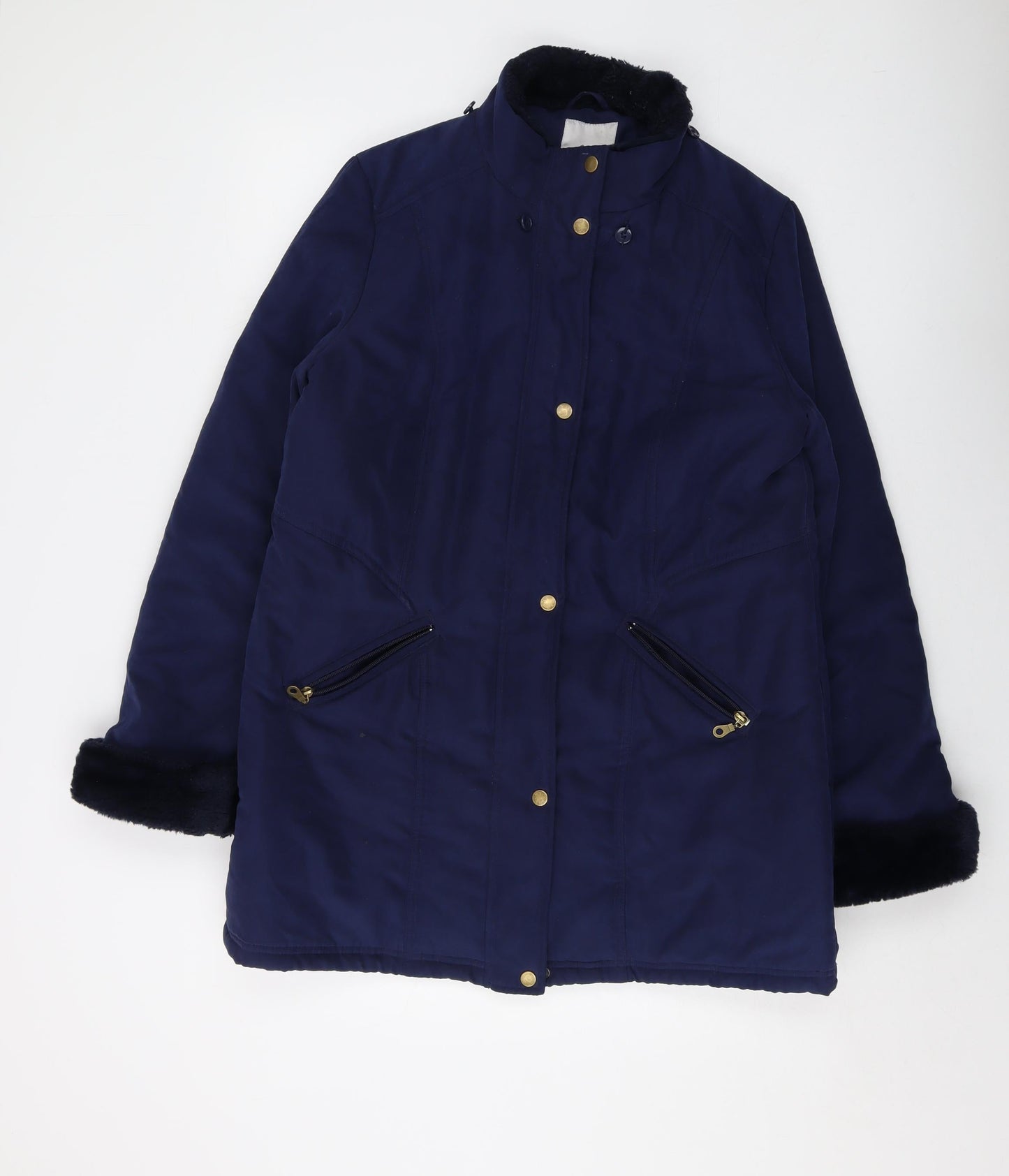 John Lewis Womens Blue Jacket Size 14 Zip