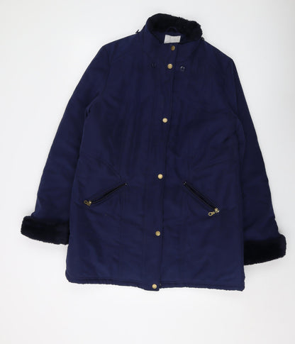 John Lewis Womens Blue Jacket Size 14 Zip