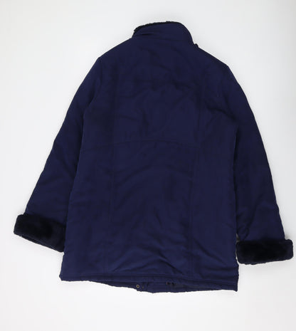 John Lewis Womens Blue Jacket Size 14 Zip