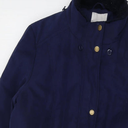 John Lewis Womens Blue Jacket Size 14 Zip