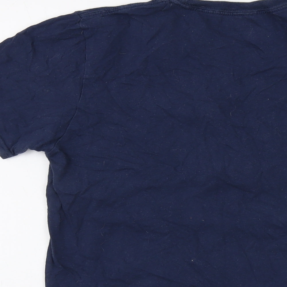 Avenger Mens Blue Cotton T-Shirt Size S Crew Neck