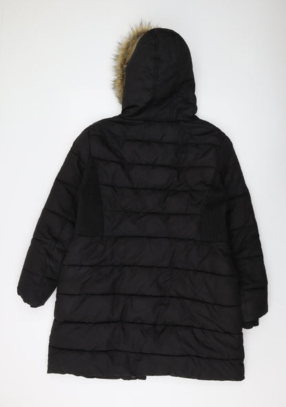 Bonmarché Womens Black Jacket Size 16 Zip