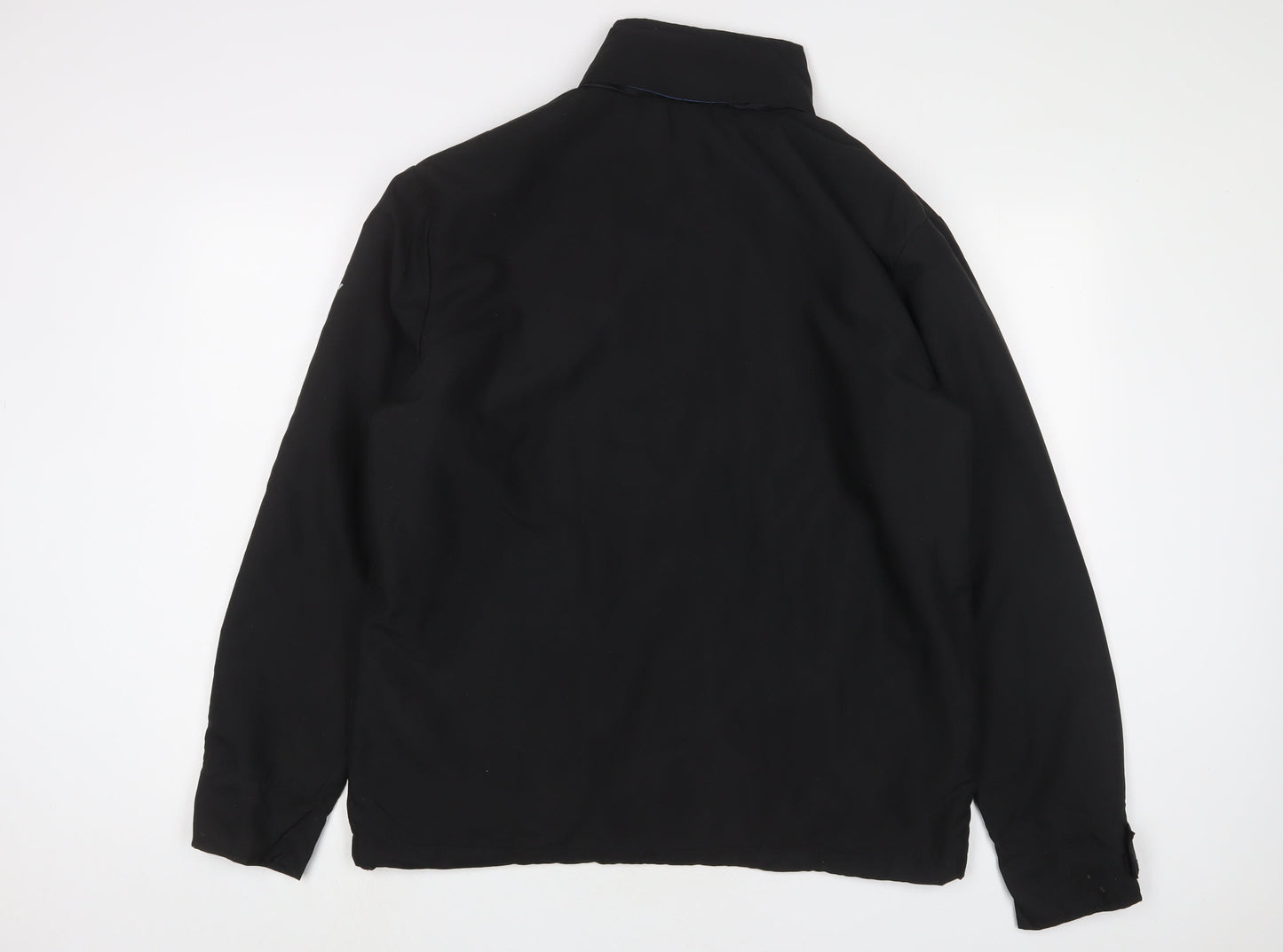 Atlas Mens Black Jacket Size M Zip - Logo, Embroidered