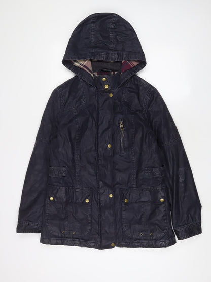 Indigo Womens Blue Jacket Coat Size 14 Zip